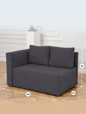 Диван 1010 графит, левый (BRENDOSS) в Артёмовском - artyomovskij.mebel-e96.ru