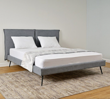 Кровать мягкая Сильвия, бетон (ДСВ) в Артёмовском - artyomovskij.mebel-e96.ru