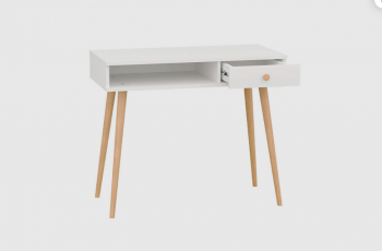 Стол письменный, арт.6-01101, белый (ГК) в Артёмовском - artyomovskij.mebel-e96.ru