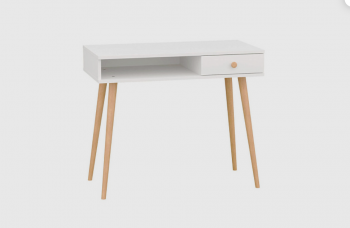 Стол письменный, арт.6-01101, белый (ГК) в Артёмовском - artyomovskij.mebel-e96.ru