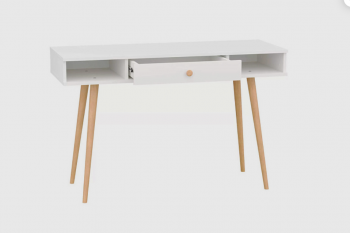 Стол письменный, арт.6-01102, белый (ГК) в Артёмовском - artyomovskij.mebel-e96.ru