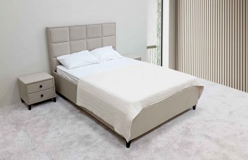 Кровать с подъемным механизмом Мега беж (Лин) в Артёмовском - artyomovskij.mebel-e96.ru