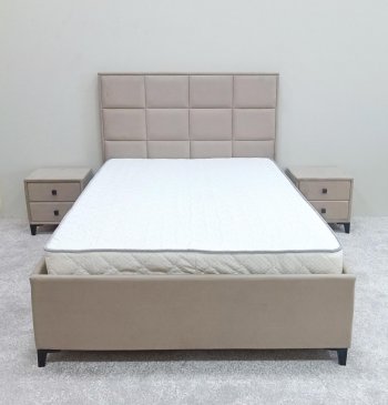 Кровать с подъемным механизмом Мега беж (Лин) в Артёмовском - artyomovskij.mebel-e96.ru