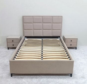 Кровать с подъемным механизмом Мега беж (Лин) в Артёмовском - artyomovskij.mebel-e96.ru