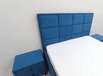 Кровать с подъемным механизмом Мега синий (Лин) в Артёмовском - artyomovskij.mebel-e96.ru