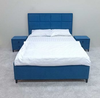 Кровать с подъемным механизмом Мега синий (Лин) в Артёмовском - artyomovskij.mebel-e96.ru