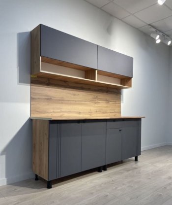 Кухонный гарнитур Монако 2000 мм графит (СВ) в Артёмовском - artyomovskij.mebel-e96.ru