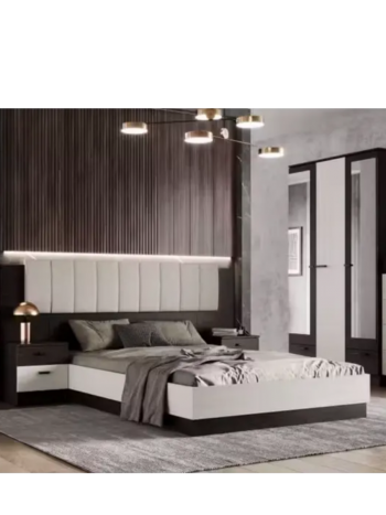 Кровать Адель с тумбами и накладкой, венге/лоредо (Эра) в Артёмовском - artyomovskij.mebel-e96.ru