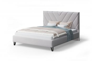 Кровать Аделия мягкая Moonlight (серо-бежевый), 1600 (МЛК) в Артёмовском - artyomovskij.mebel-e96.ru