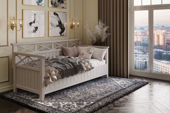 Кровать из массива Амелия льняной (БМ) в Артёмовском - artyomovskij.mebel-e96.ru