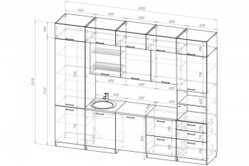 Кухонный гарнитур Антика экстра 5 3000 мм (Герда) в Артёмовском - artyomovskij.mebel-e96.ru