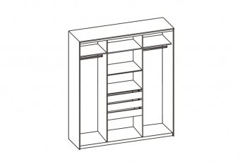 Шкаф-купе 1700 мм 3-х дверный с 1-м зеркалом (арт. 012) бодега (Диал) в Артёмовском - artyomovskij.mebel-e96.ru
