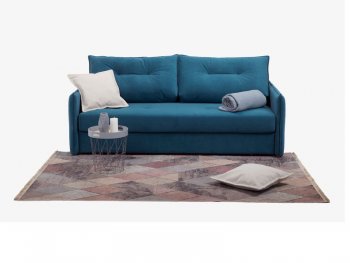 Диван Аура 3П, велюр Амели (синий) 09 (Аврора) в Артёмовском - artyomovskij.mebel-e96.ru