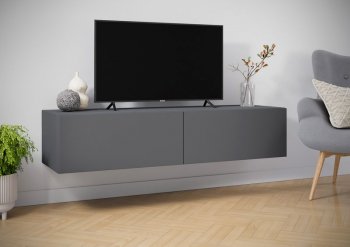 Навесная тумба под ТВ Айден ТБН06-1400 серый (ИЦ) в Артёмовском - artyomovskij.mebel-e96.ru