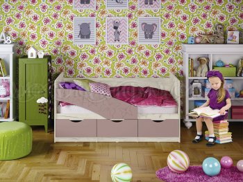 Кровать Бабочки Шарли пинк (Миф) в Артёмовском - artyomovskij.mebel-e96.ru