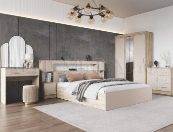 Спальный гарнитур Бася крафт/кашемир (Миф) в Артёмовском - artyomovskij.mebel-e96.ru