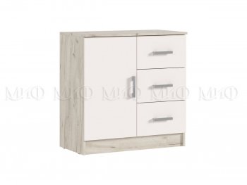 Комод 3 ящика 1 дверь Бася крафт/кашемир (Миф) в Артёмовском - artyomovskij.mebel-e96.ru