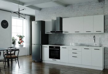 Кухонный гарнитур Белый глянец 2800 МДФ (Санвут) в Артёмовском - artyomovskij.mebel-e96.ru