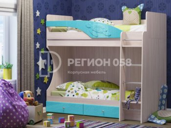 Двухъярусная кровать Бемби МДФ (Регион) в Артёмовском - artyomovskij.mebel-e96.ru