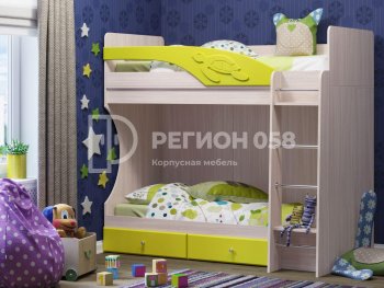 Двухъярусная кровать Бемби МДФ (Регион) в Артёмовском - artyomovskij.mebel-e96.ru