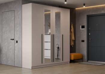 Шкаф 2000 мм Берген ШК-2000 с зеркалом кашемир (ИЦ) в Артёмовском - artyomovskij.mebel-e96.ru