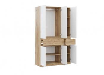 Шкаф 1200 мм Бостон Лайт ШК-003 белый (Стиль) в Артёмовском - artyomovskij.mebel-e96.ru