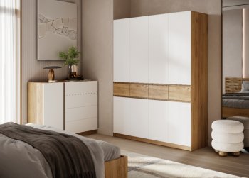 Спальный гарнитур Бостон Лайт белый (Стиль) в Артёмовском - artyomovskij.mebel-e96.ru