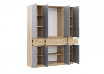 Спальный гарнитур Бостон Лайт серый (Стиль) в Артёмовском - artyomovskij.mebel-e96.ru