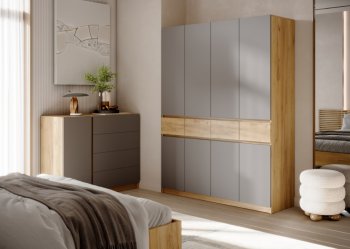 Шкаф 1600 мм Бостон Лайт ШК-004 серый (Стиль) в Артёмовском - artyomovskij.mebel-e96.ru