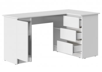 Стол письменный угловой Бостон лайт СП-003 белый (Стиль) в Артёмовском - artyomovskij.mebel-e96.ru