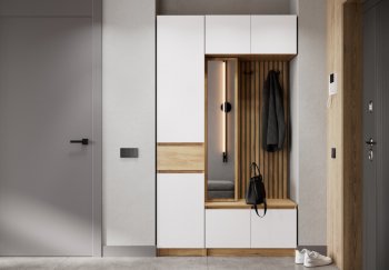 Прихожая Бостон Лайт комп.1 белый (Стиль) в Артёмовском - artyomovskij.mebel-e96.ru