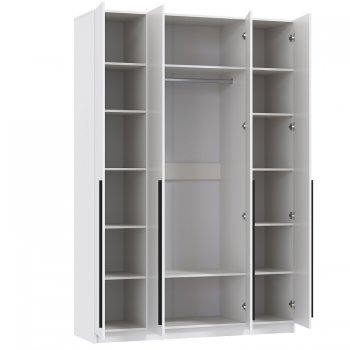 Шкаф 1600 мм 67.13 Брандо ЛДСП белый (высота 2400) (Олмеко) в Артёмовском - artyomovskij.mebel-e96.ru