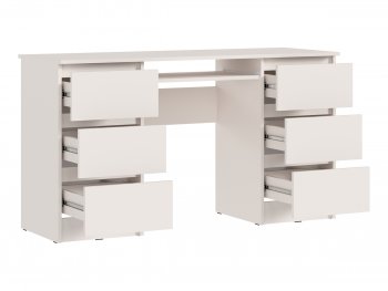 Письменный стол Челси 6 ящиков кашемир (Миф) в Артёмовском - artyomovskij.mebel-e96.ru