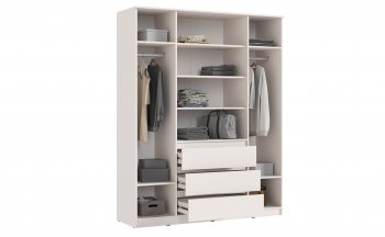 Шкаф 1600 мм Челси с антресолью Кашемир (Миф) в Артёмовском - artyomovskij.mebel-e96.ru