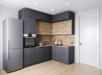 Кухонный гарнитур угловой Дели 2200*1700 мм (Санвут) в Артёмовском - artyomovskij.mebel-e96.ru