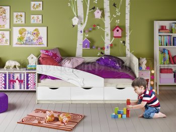 Кровать Дельфин шарли белый (Миф) в Артёмовском - artyomovskij.mebel-e96.ru