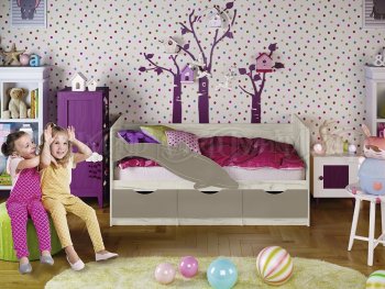 Кровать Дельфин №1 шарли мокко (Миф) в Артёмовском - artyomovskij.mebel-e96.ru