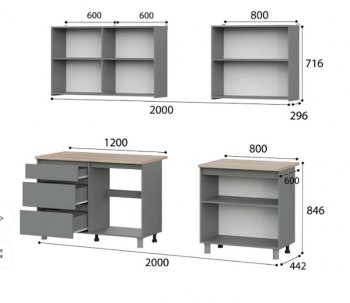 Кухонный гарнитур Денвер 2000 мм белый (СВ) в Артёмовском - artyomovskij.mebel-e96.ru