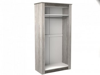 Шкаф 1100 мм 2-х дверный Денвер Риббек серый (СБК) в Артёмовском - artyomovskij.mebel-e96.ru