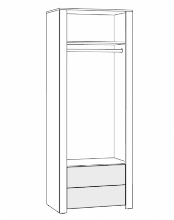 Шкаф 860 мм для одежды Джастин 13.339 (Моби) в Артёмовском - artyomovskij.mebel-e96.ru