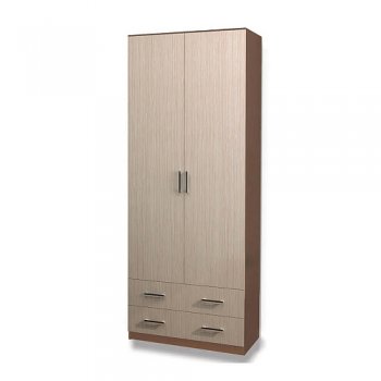 Шкаф 800 мм Дуэт полки/штанга Ясень шимо (Эра) в Артёмовском - artyomovskij.mebel-e96.ru