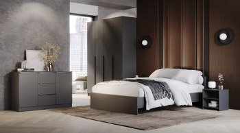 Кровать двуспальная Элегант графит (Лин) в Артёмовском - artyomovskij.mebel-e96.ru