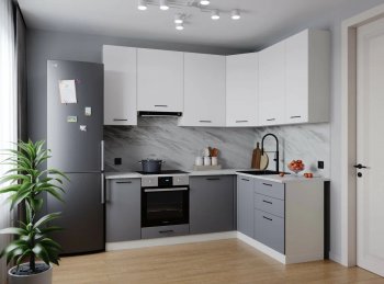 Угловой кухонный гарнитур Элеганция 2200*1600 мм Sanvut в Артёмовском - artyomovskij.mebel-e96.ru