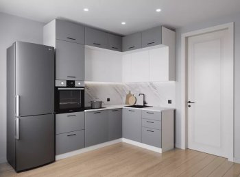 Кухонный гарнитур угловой Элеганция 2200*1700 мм (Санвут) в Артёмовском - artyomovskij.mebel-e96.ru