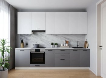 Кухонный гарнитур высокий Элеганция 3000 мм (Санвут) в Артёмовском - artyomovskij.mebel-e96.ru