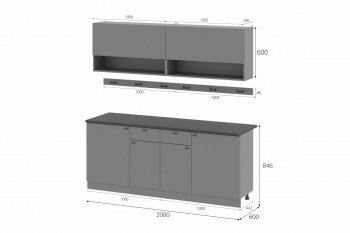 Кухонный гарнитур Энни 2000 мм (МИ) в Артёмовском - artyomovskij.mebel-e96.ru