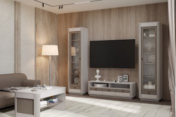 Стенка Фантазия модульная, кашемир (Олмеко) в Артёмовском - artyomovskij.mebel-e96.ru