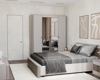 Спальный гарнитур Фантазия модульный, кашемир (Олмеко) в Артёмовском - artyomovskij.mebel-e96.ru