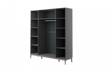 Шкаф распашной 1954 мм ШР-4 антрацит (БМ) в Артёмовском - artyomovskij.mebel-e96.ru