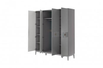 Шкаф распашной 1954 мм ШР-4 антрацит (БМ) в Артёмовском - artyomovskij.mebel-e96.ru